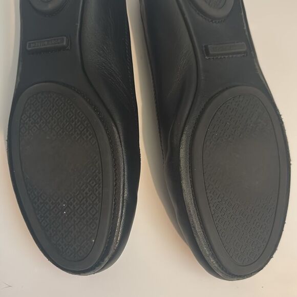 TORY BURCH MINNIE TRAVEL BALLET FLAT in perfect black Size 8 - Picture 12 of 12